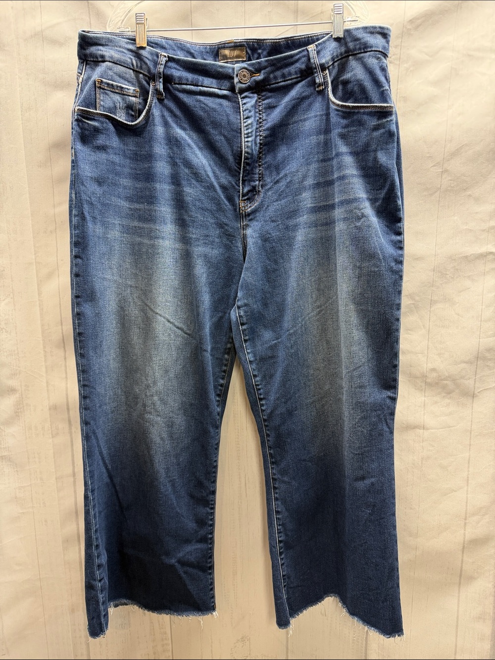 Kut from the Kloth Meg Fab Ab High Waist Fray Hem Jeans Size 20W